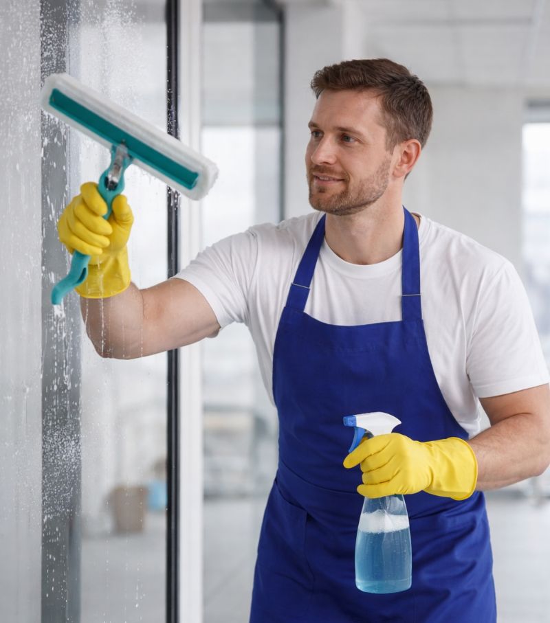 Professional cleaning team